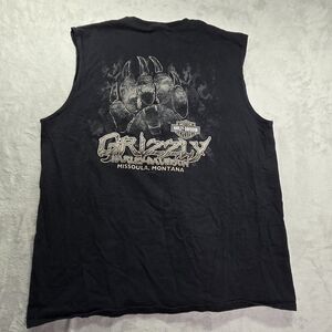 Men’s Harley Davidson Sleeveless T Shirt XL Grizzly Missoula Montana 2012